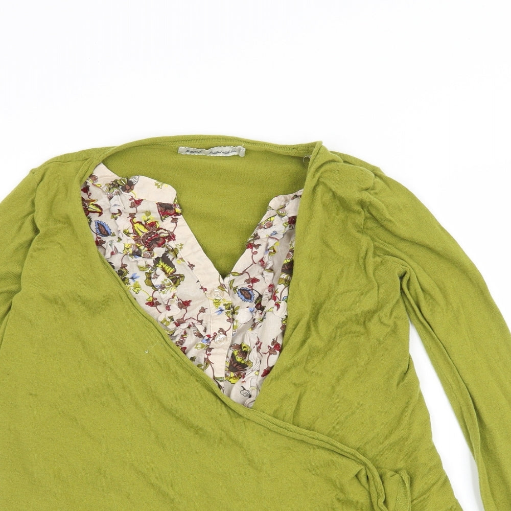 NEXT Womens Green Floral  Cardigan Jumper Size 8  - Cardigan and top all in one