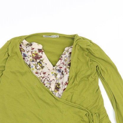 NEXT Womens Green Floral  Cardigan Jumper Size 8  - Cardigan and top all in one