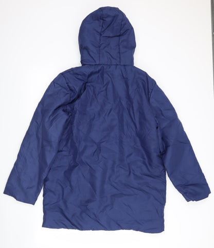 Anne De Lancay Womens Blue   Jacket Coat Size M