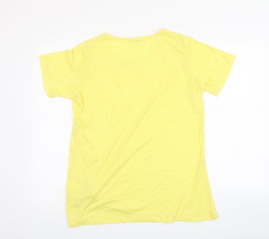 Damart Womens Yellow   Basic T-Shirt Size 14