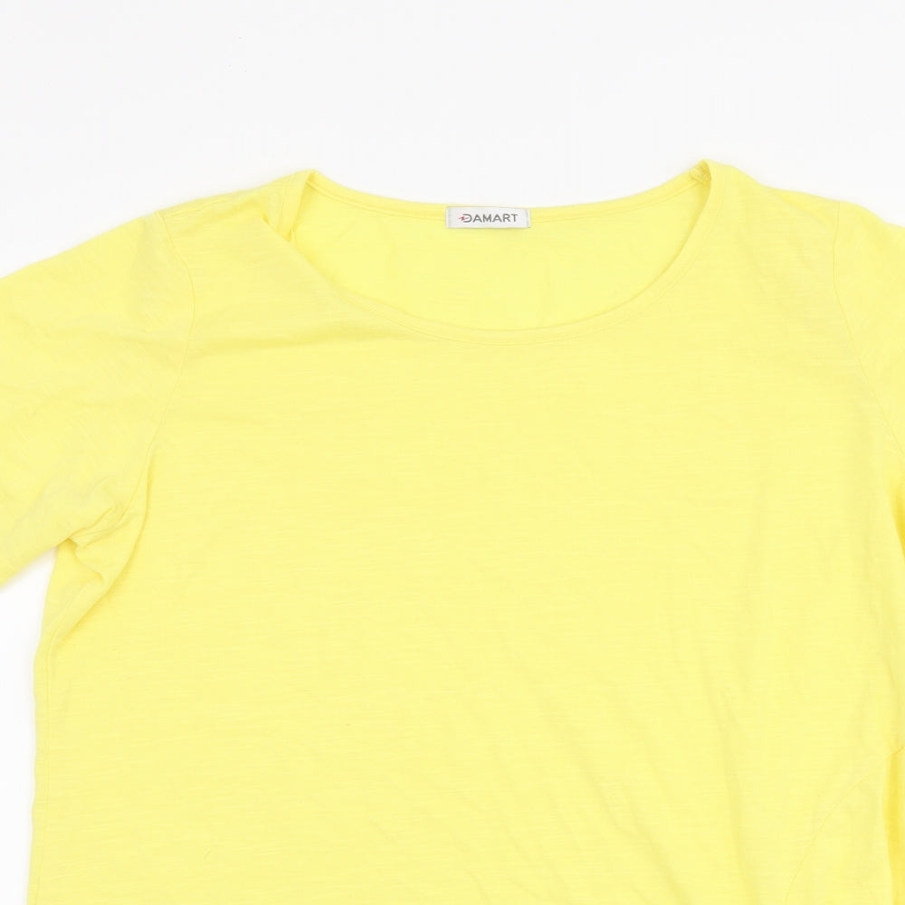 Damart Womens Yellow   Basic T-Shirt Size 14