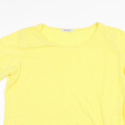 Damart Womens Yellow   Basic T-Shirt Size 14
