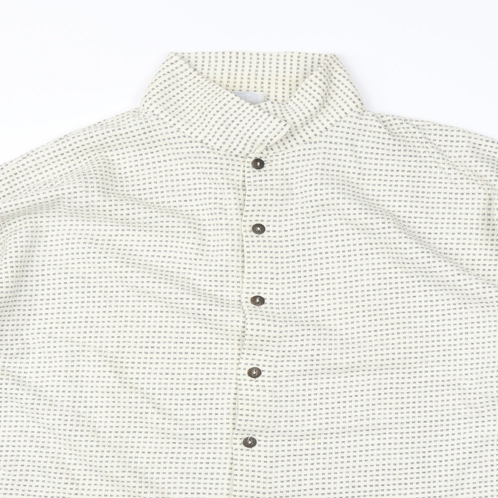 Mens UK Collar Size L Le Shark Smart White  Dress Shirt