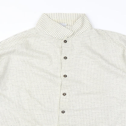 Mens UK Collar Size L Le Shark Smart White  Dress Shirt