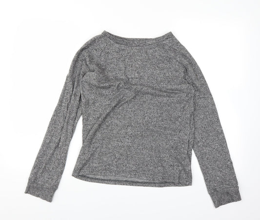 Womens UK Size XS Love to lounge Grey Basic T-Shirt