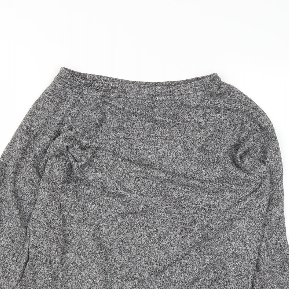Womens UK Size XS Love to lounge Grey Basic T-Shirt