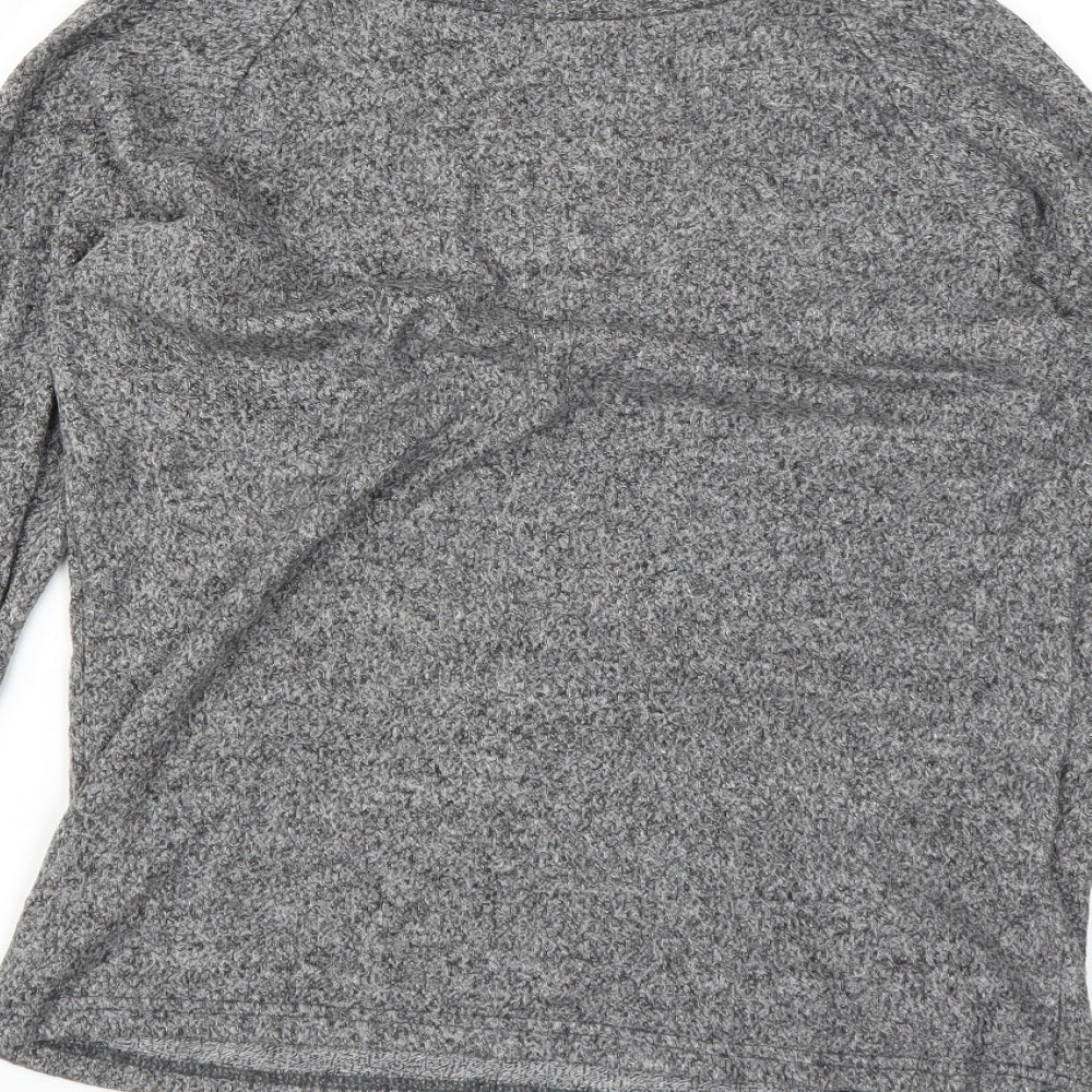 Womens UK Size XS Love to lounge Grey Basic T-Shirt