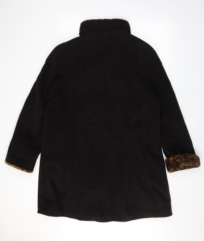 Milo Womens Black   Overcoat Coat Size 10