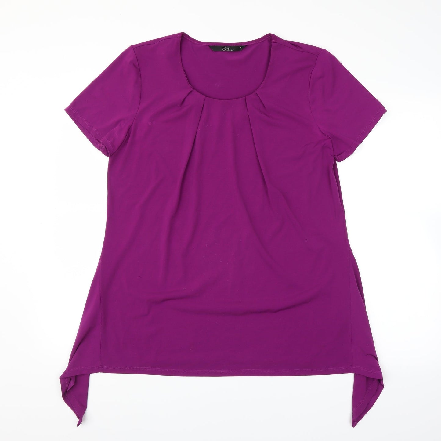 Womens UK Size 14 BM Purple Basic T-Shirt