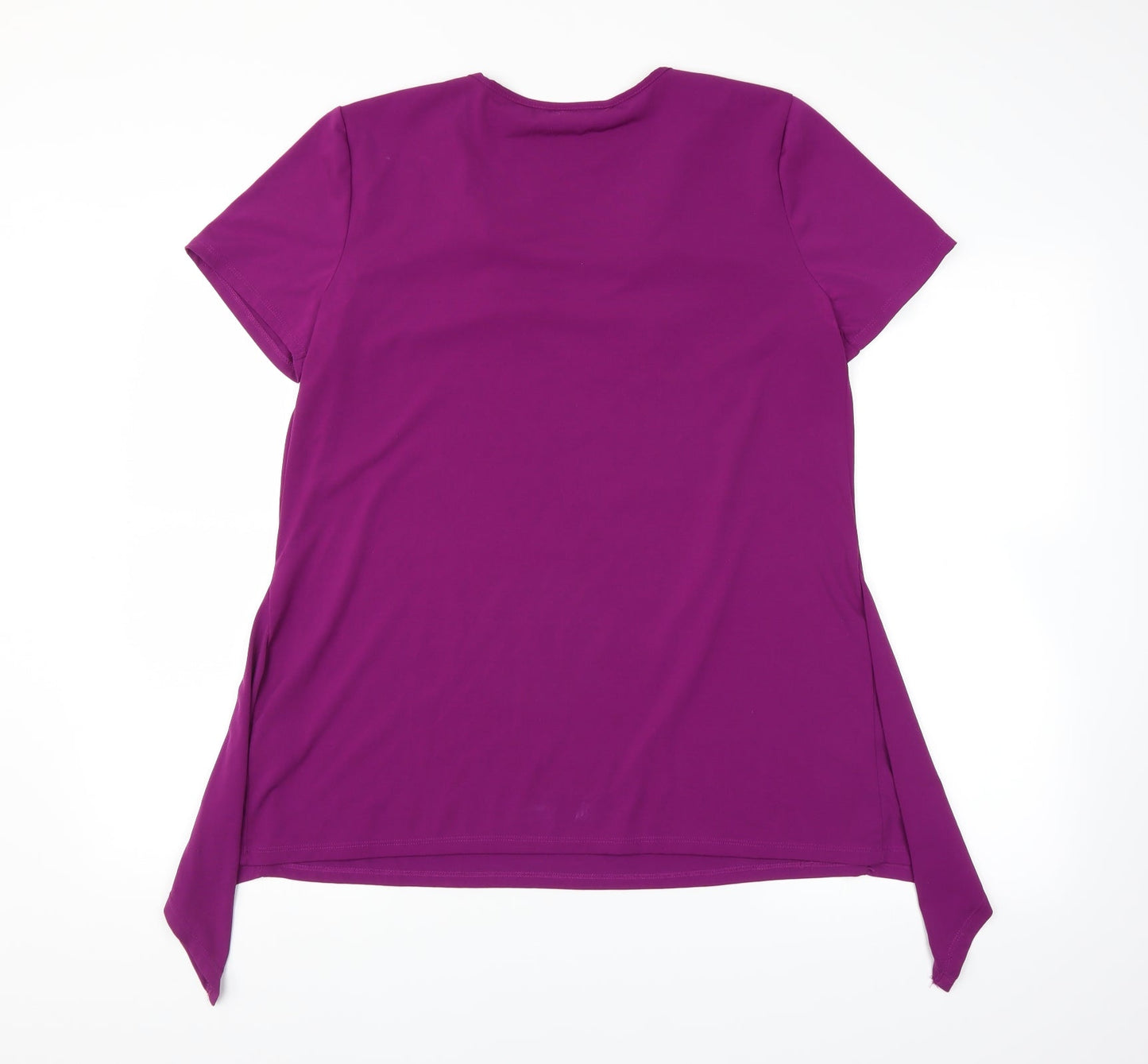 Womens UK Size 14 BM Purple Basic T-Shirt