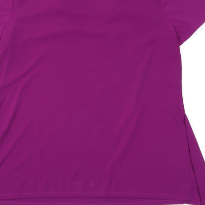 Womens UK Size 14 BM Purple Basic T-Shirt