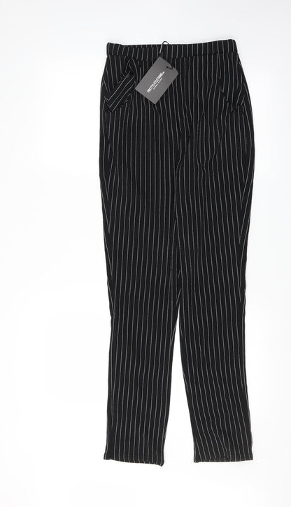 Womens UK Size 10 PRETTYLITTLETHING Regular Fit  Black Trousers