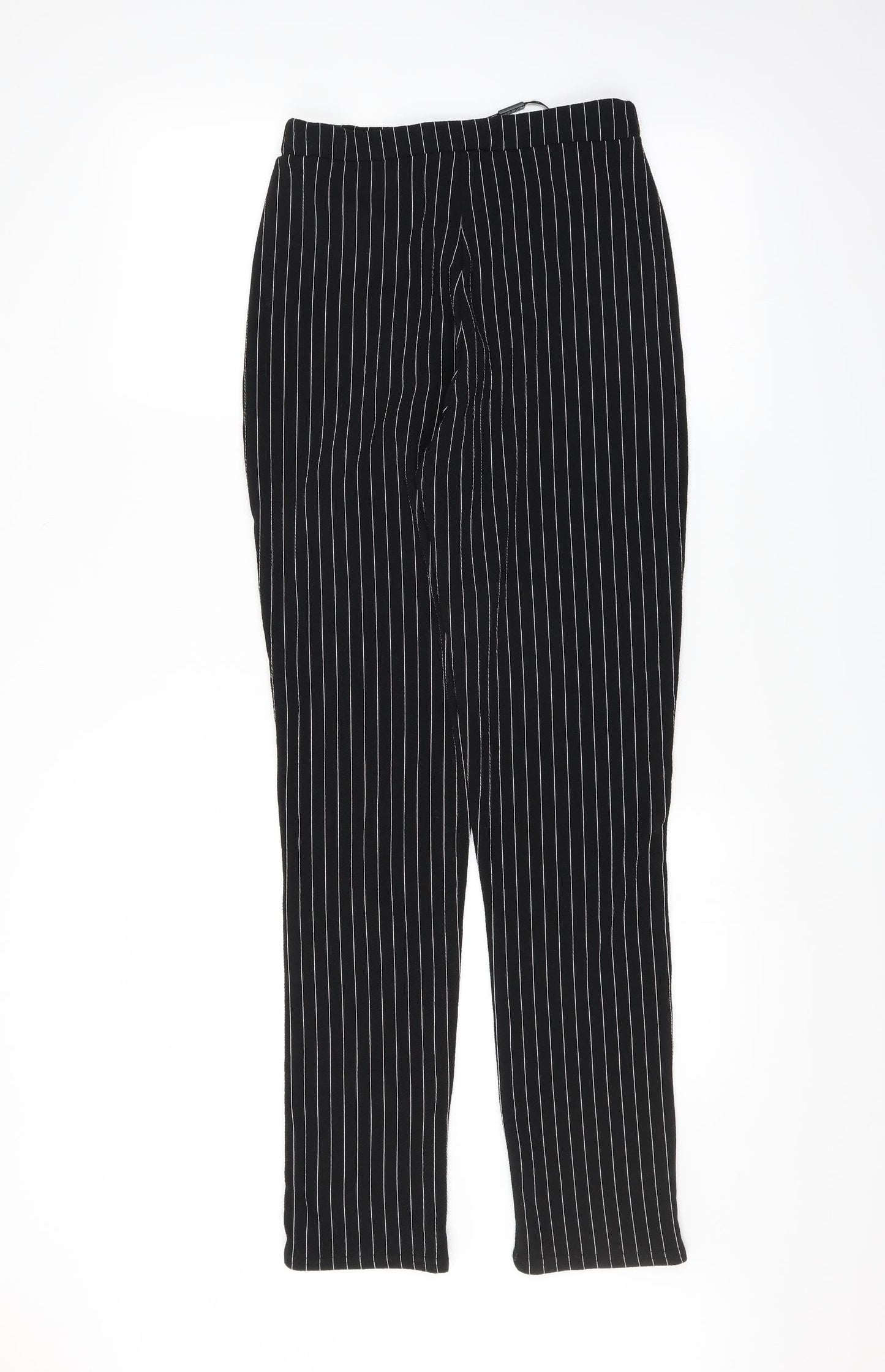 Womens UK Size 10 PRETTYLITTLETHING Regular Fit  Black Trousers
