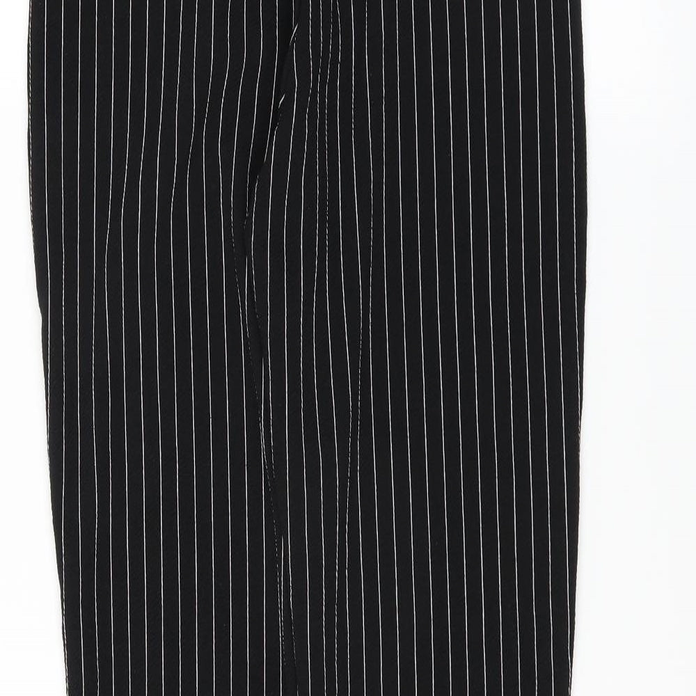 Womens UK Size 10 PRETTYLITTLETHING Regular Fit  Black Trousers