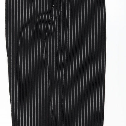 Womens UK Size 10 PRETTYLITTLETHING Regular Fit  Black Trousers