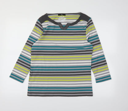 Womens UK Size M bm casual Grey Basic T-Shirt