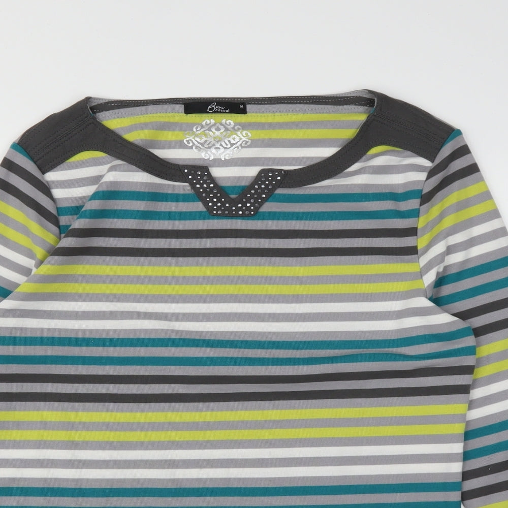 Womens UK Size M bm casual Grey Basic T-Shirt