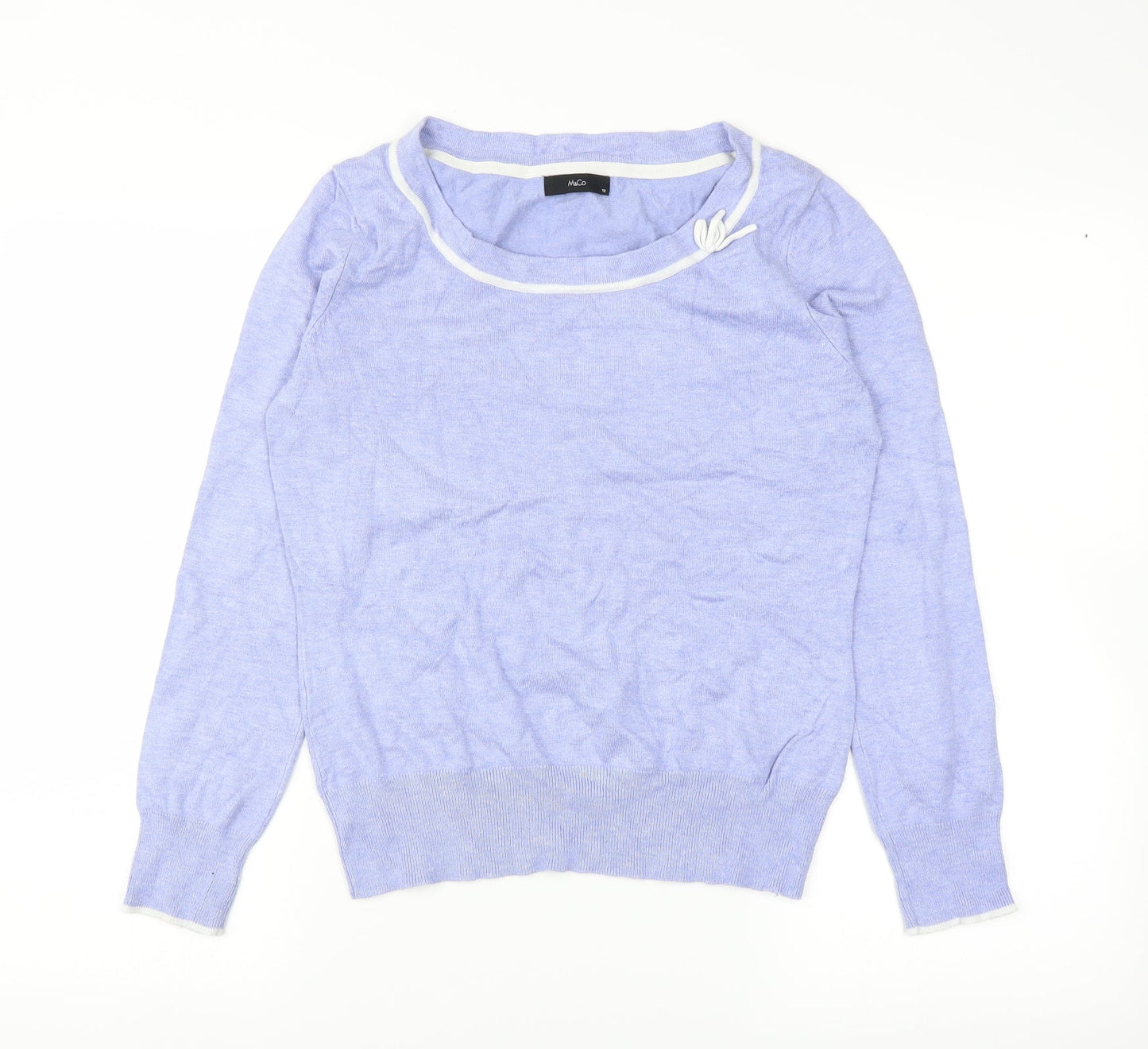 M&Co Womens Blue   Pullover Jumper Size 12