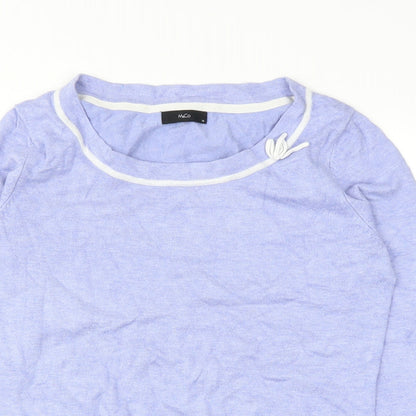 M&Co Womens Blue   Pullover Jumper Size 12