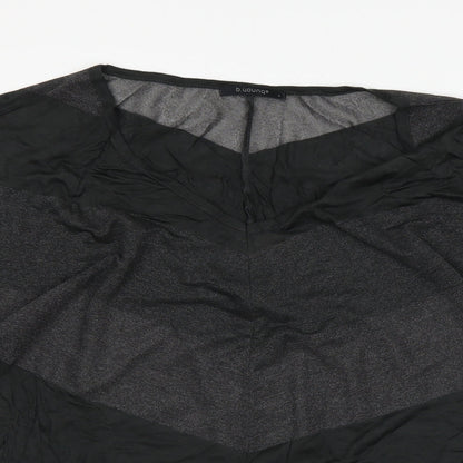 b.young Womens Green Striped  Basic T-Shirt Size L