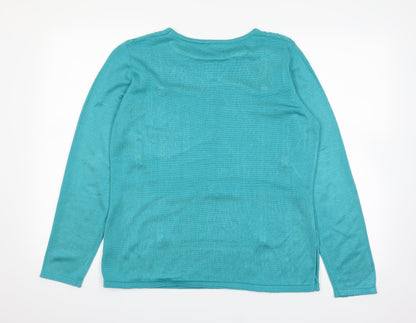 Bonmarché Womens Blue Pullover Jumper Size M
