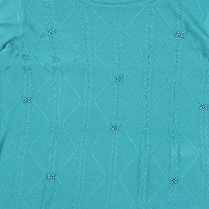 Bonmarché Womens Blue Pullover Jumper Size M