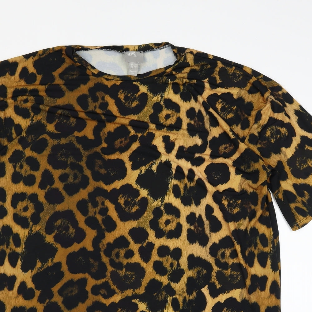 Womens UK Size 8 ASOS Orange Basic T-Shirt