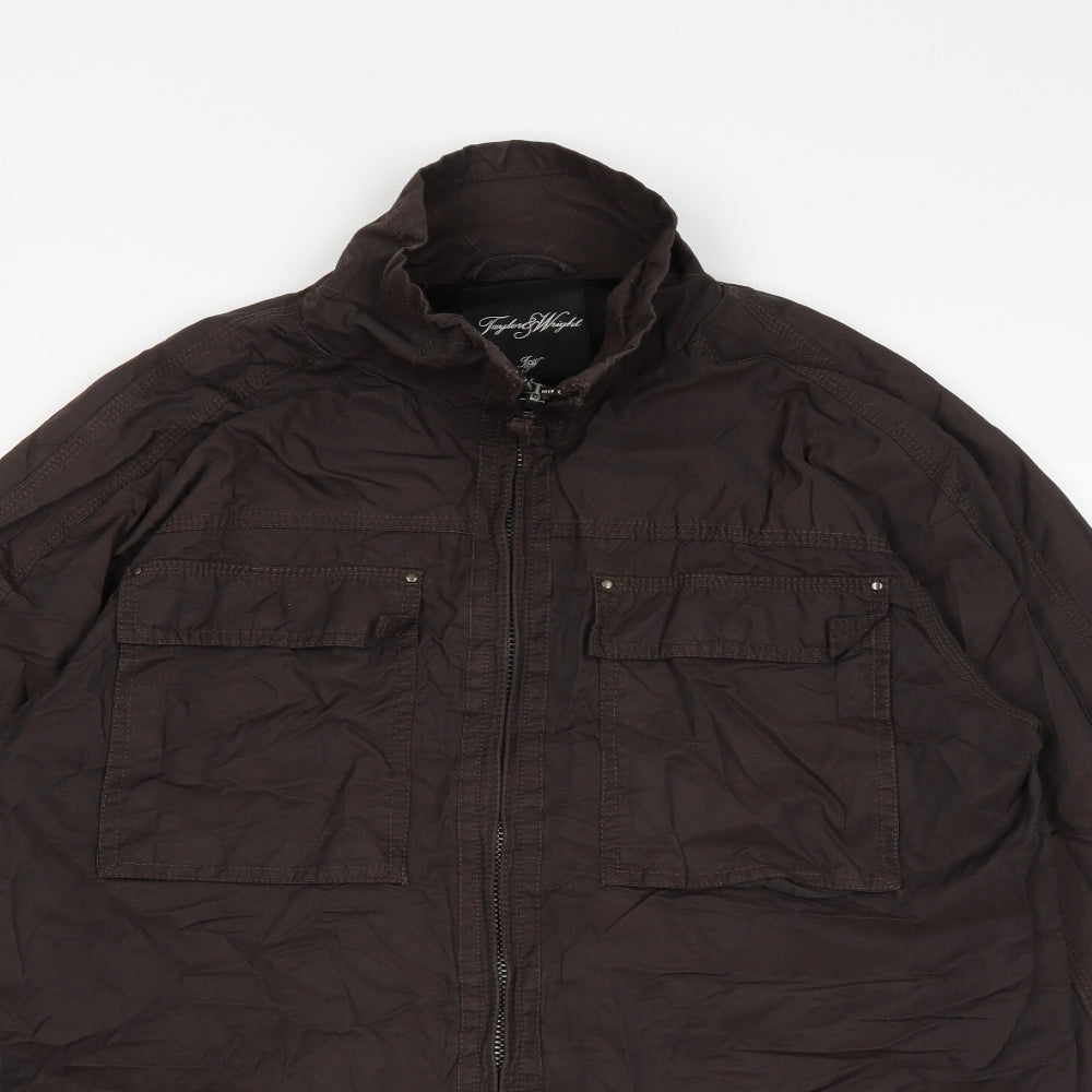 Mens UK Size M Taylor & Wright Brown Pea Coat