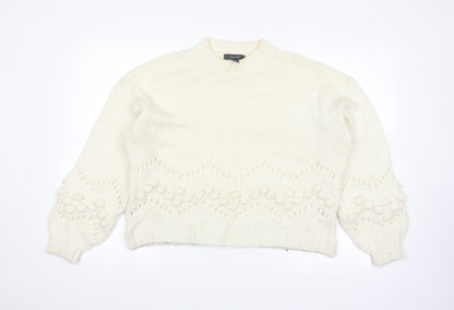 Primark Womens White   Pullover Jumper Size S