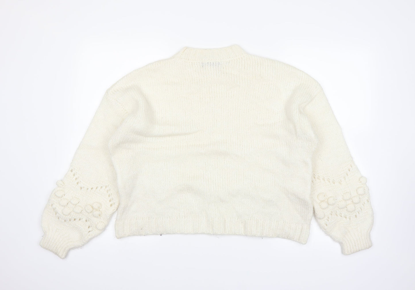 Primark Womens White   Pullover Jumper Size S