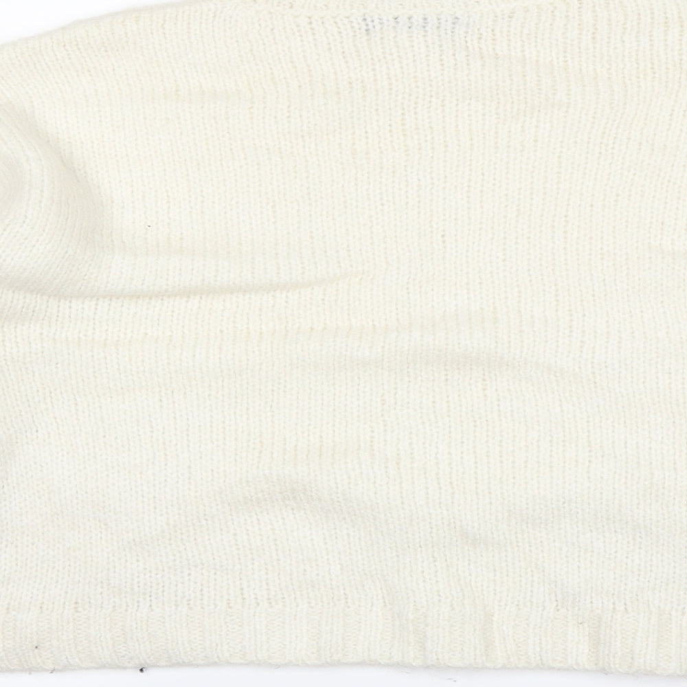 Primark Womens White   Pullover Jumper Size S