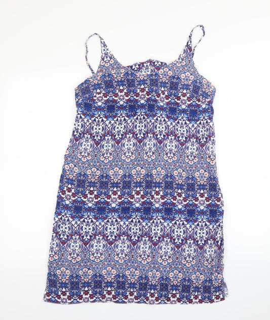 Atmosphere Womens Blue Geometric  Mini  Size 10
