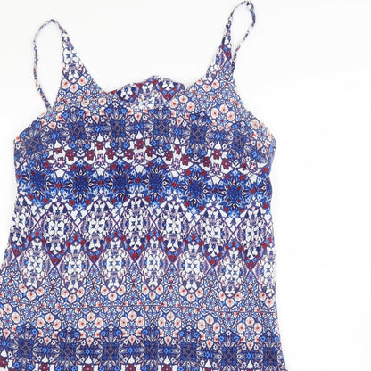 Atmosphere Womens Blue Geometric  Mini  Size 10