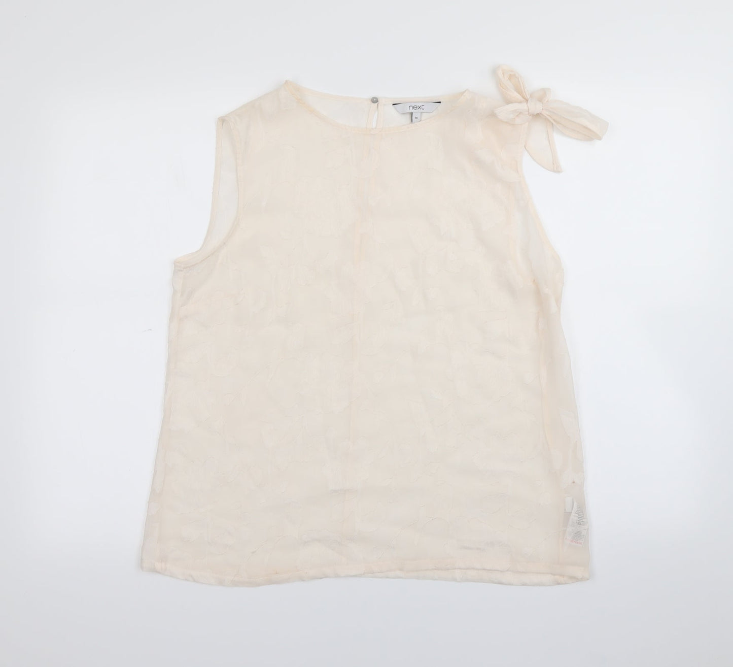 Womens UK Size 14 NEXT Beige Basic Tank