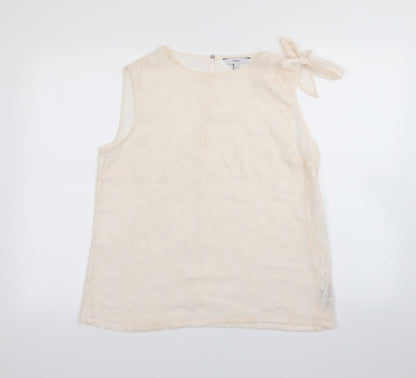 Womens UK Size 14 NEXT Beige Basic Tank