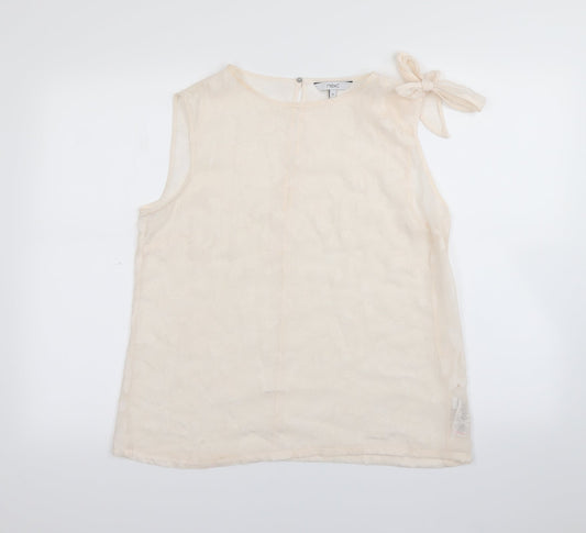 Womens UK Size 14 NEXT Beige Basic Tank
