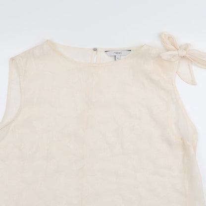 Womens UK Size 14 NEXT Beige Basic Tank