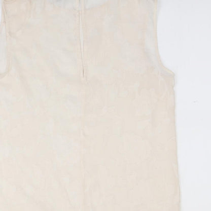 Womens UK Size 14 NEXT Beige Basic Tank
