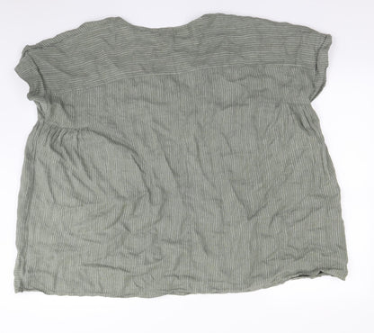 Alba Monti Womens Green   Basic Blouse Size XL