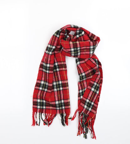 Additional front view of Preworn unisex multicoloured check scarf scarves & wraps one size