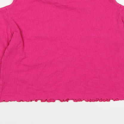M&Co Girls Pink   Pullover Jumper Size 13-14 Years  - Cold Shoulder