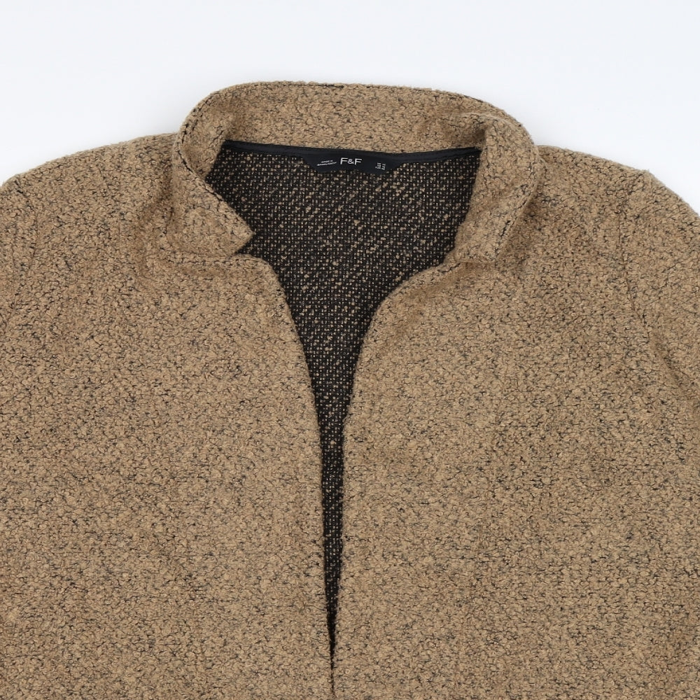 F&F Womens Brown   Cardigan Jumper Size 14