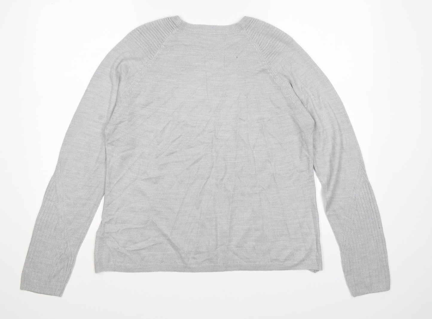 Marks and Spencer Womens Grey  Knit Pullover Jumper Size 14