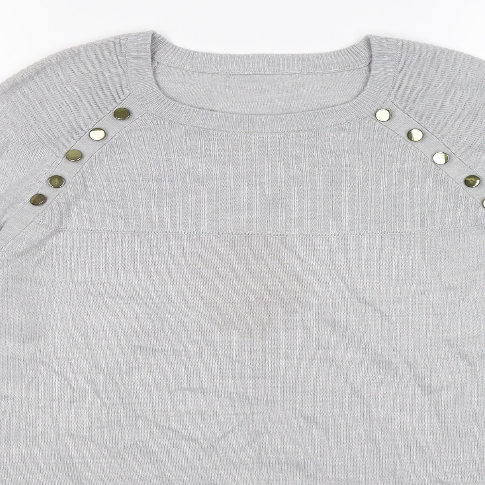 Marks and Spencer Womens Grey  Knit Pullover Jumper Size 14
