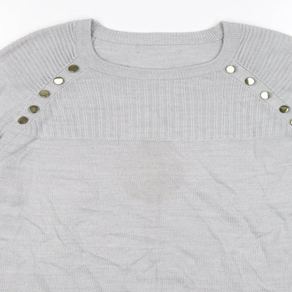 Marks and Spencer Womens Grey  Knit Pullover Jumper Size 14