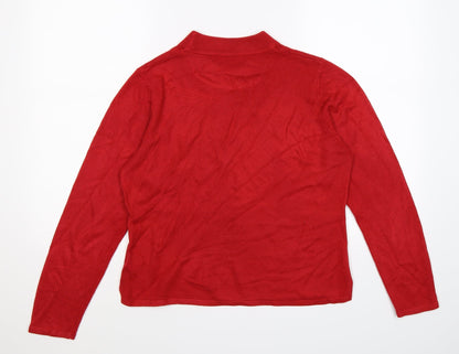 Classics Womens Red  Knit Pullover Jumper Size 14