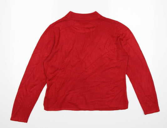 Classics Womens Red  Knit Pullover Jumper Size 14