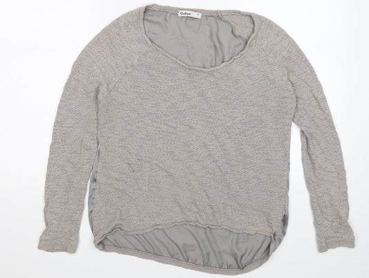 Cubus Womens Grey  Knit Pullover Jumper Size M  - satin back