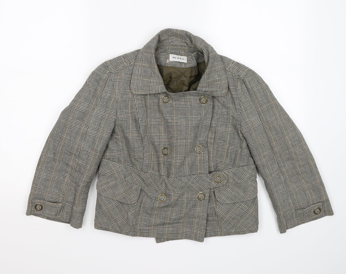 Womens UK Size 10 Moto Grey Jacket