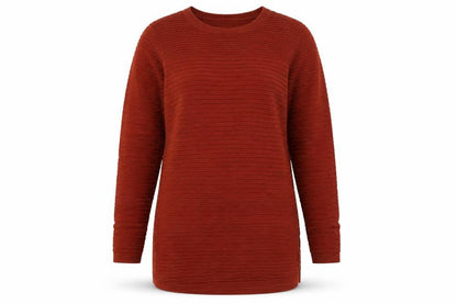 frequent Womens Brown Striped Knit Pullover Jumper Size M